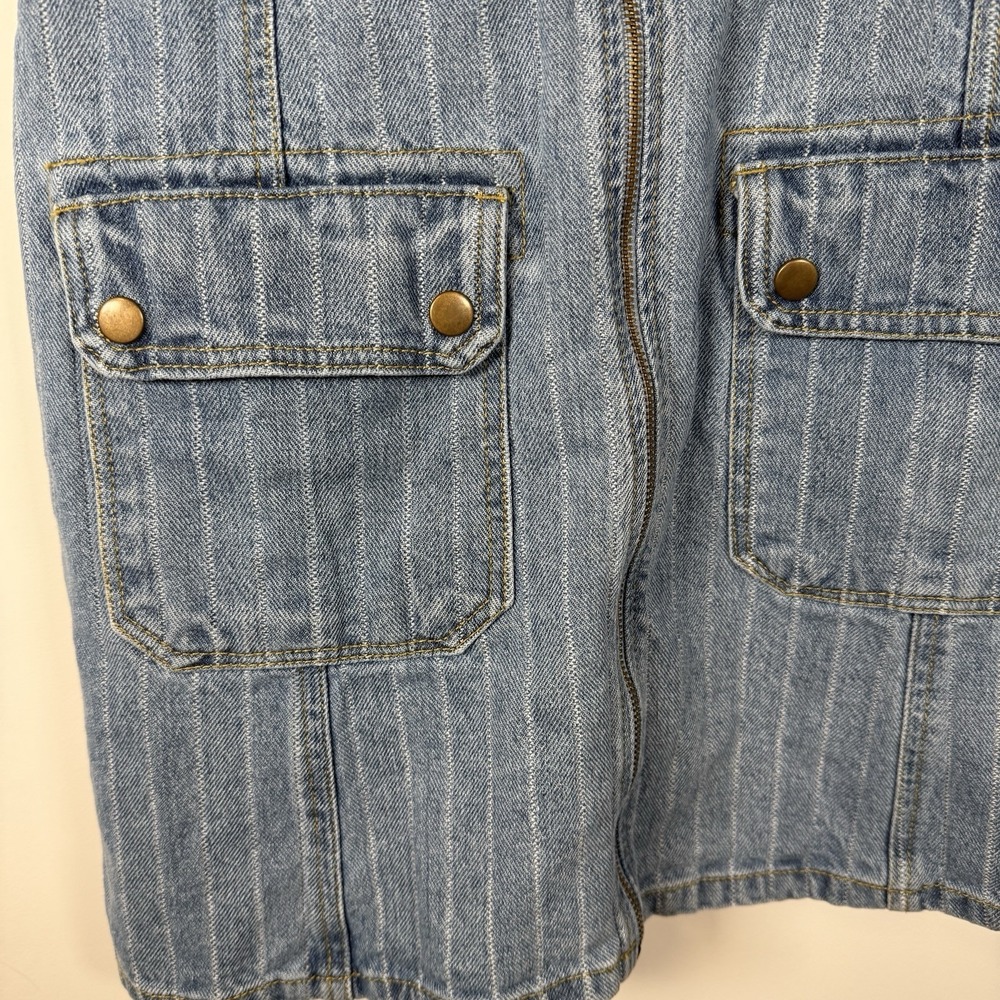Forever 21 Tank Dress Denim Short Medium Wash Size Large - Picture 2 of 5